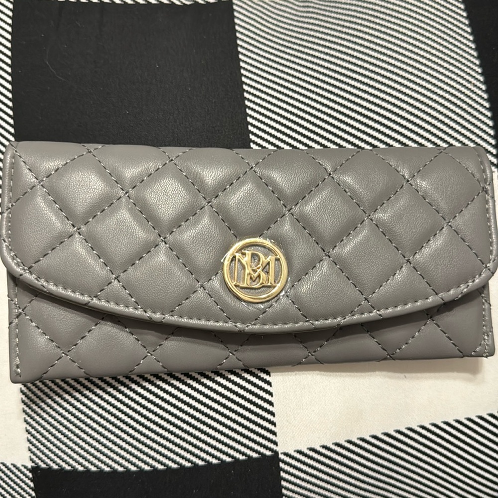 Badgley Mischka wallet, quilted vegan leather NWT